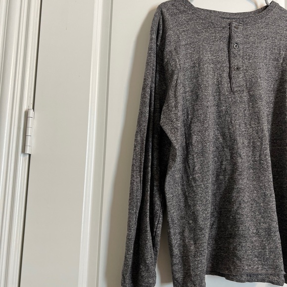 Dip Apparel Gray Crewneck Long Sleeve Buttoned Up Men's Size Large 100% Cotton - Picture 4 of 7